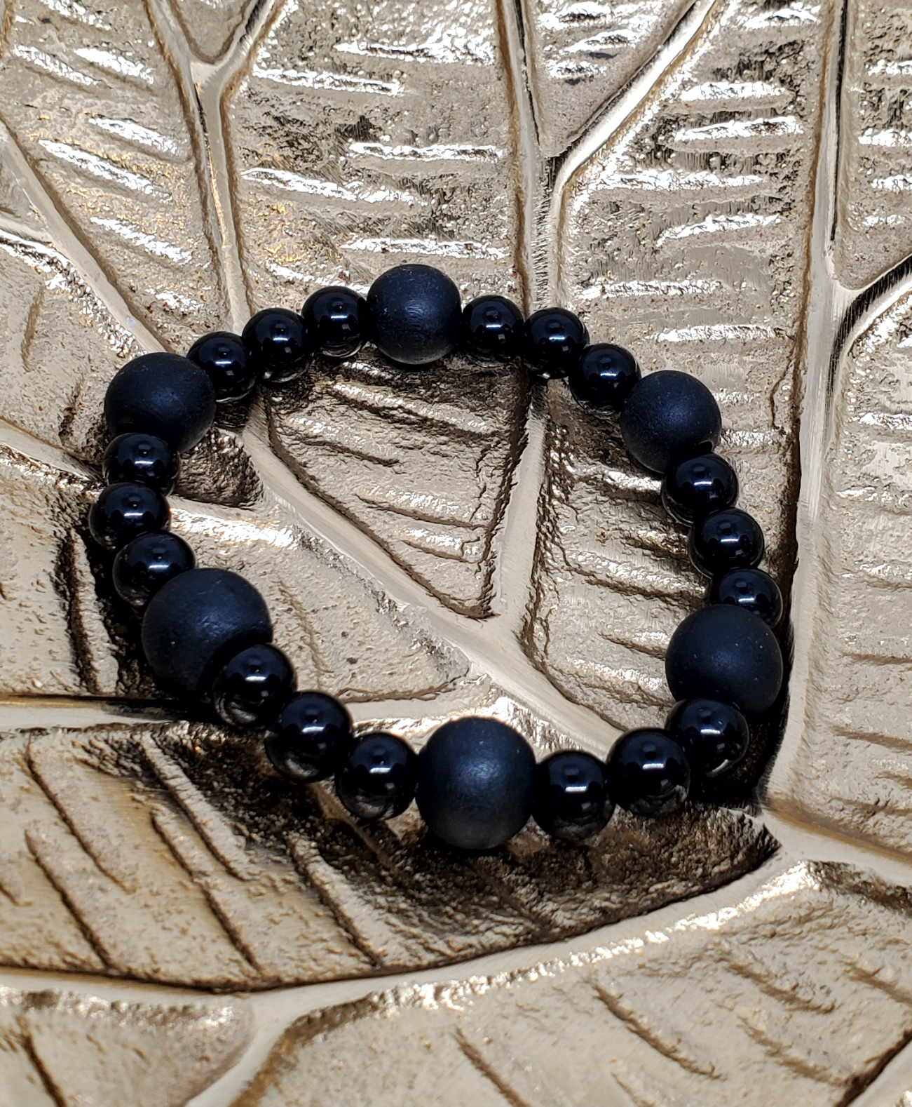NOIR link Bead Bracelet