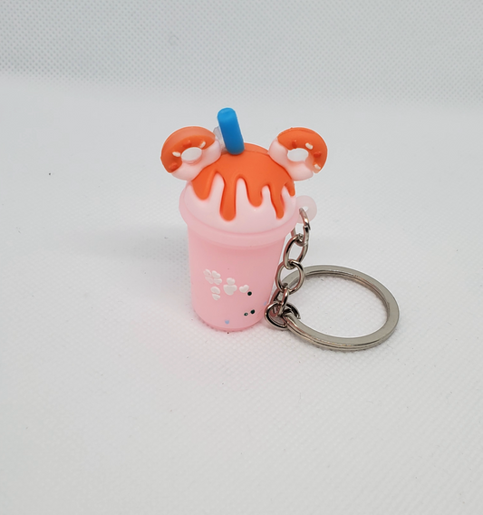 Pretty in Pink Tea Cup Keychain