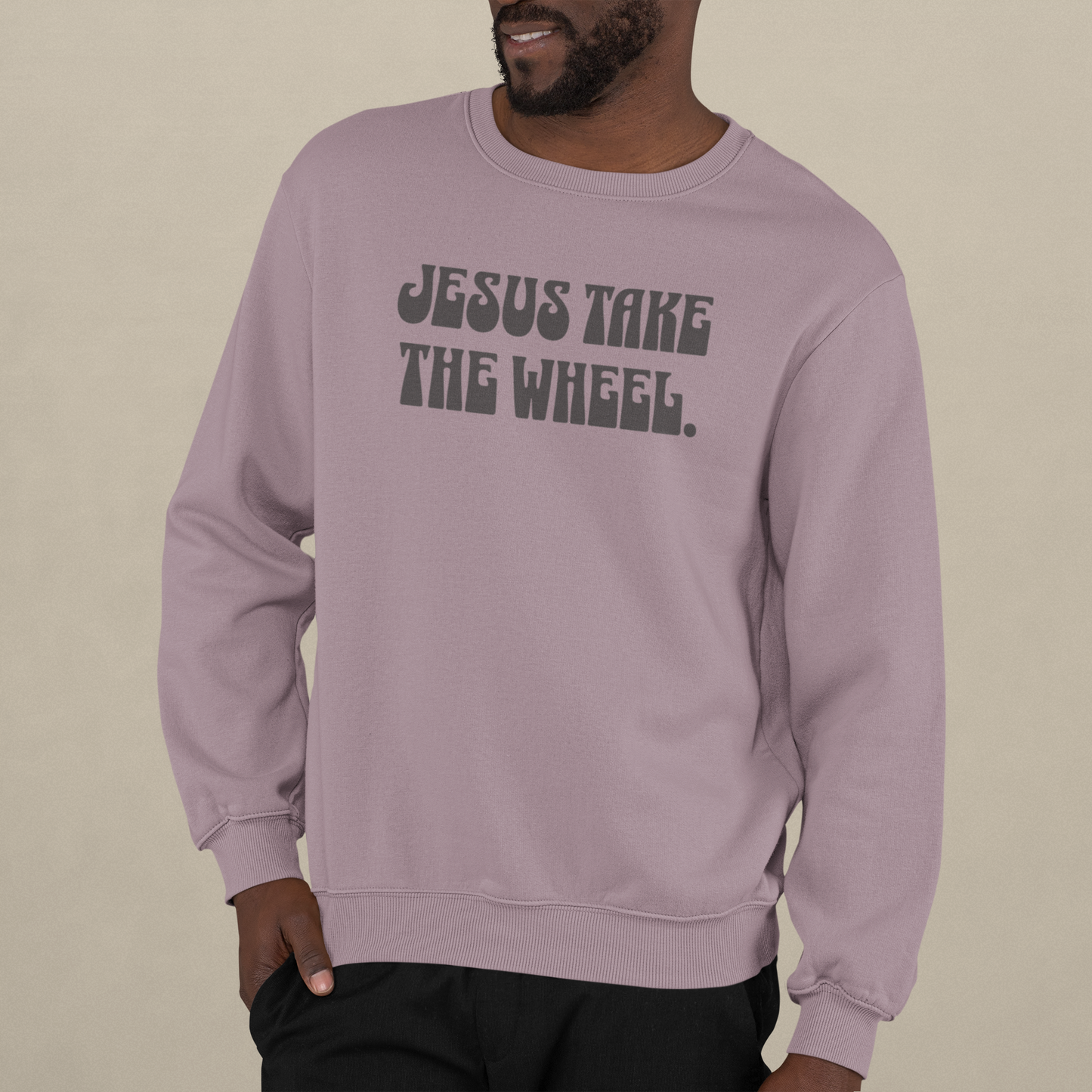 Jesus Take the Wheel Midweight Crewneck Sweatshirt