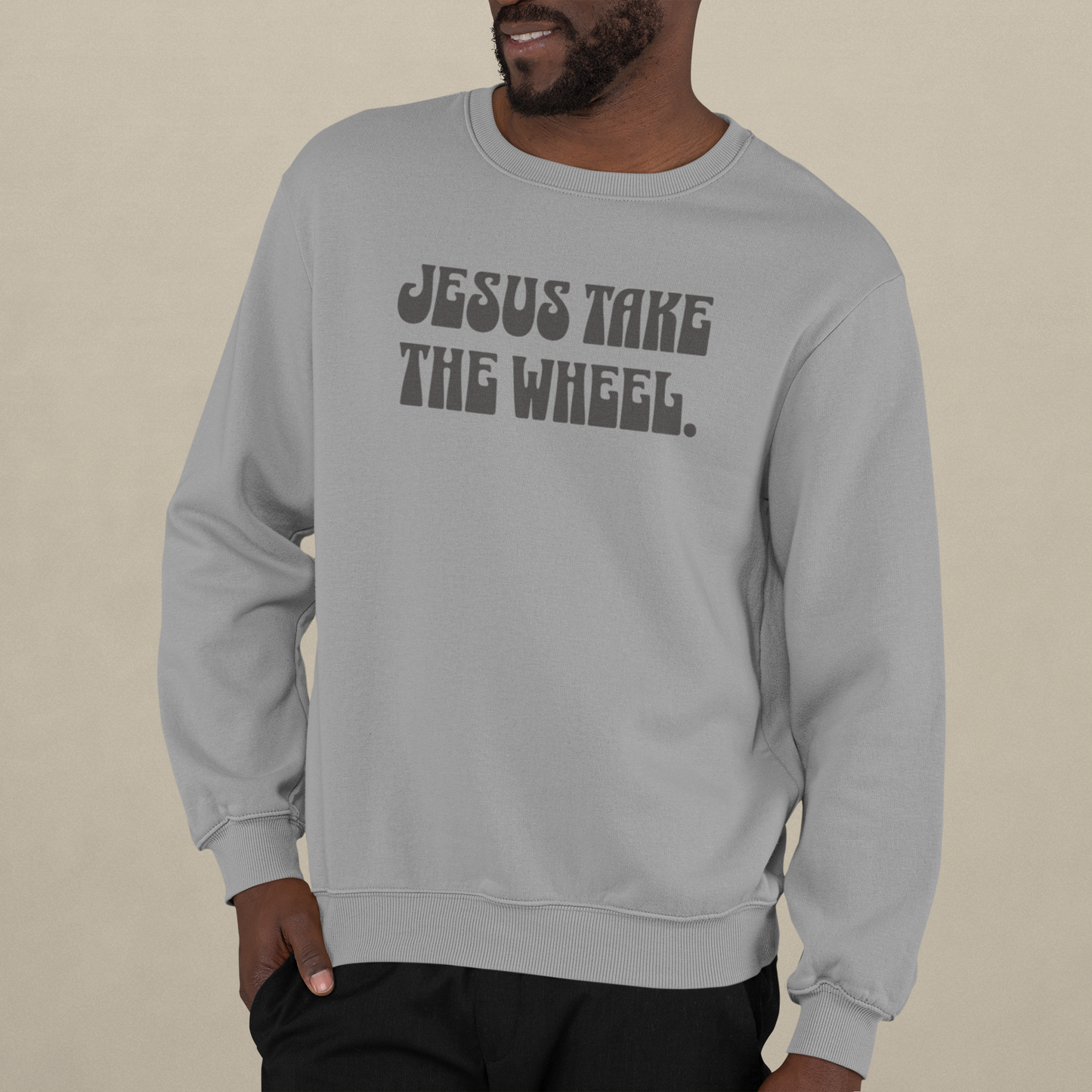 Jesus Take the Wheel Midweight Crewneck Sweatshirt