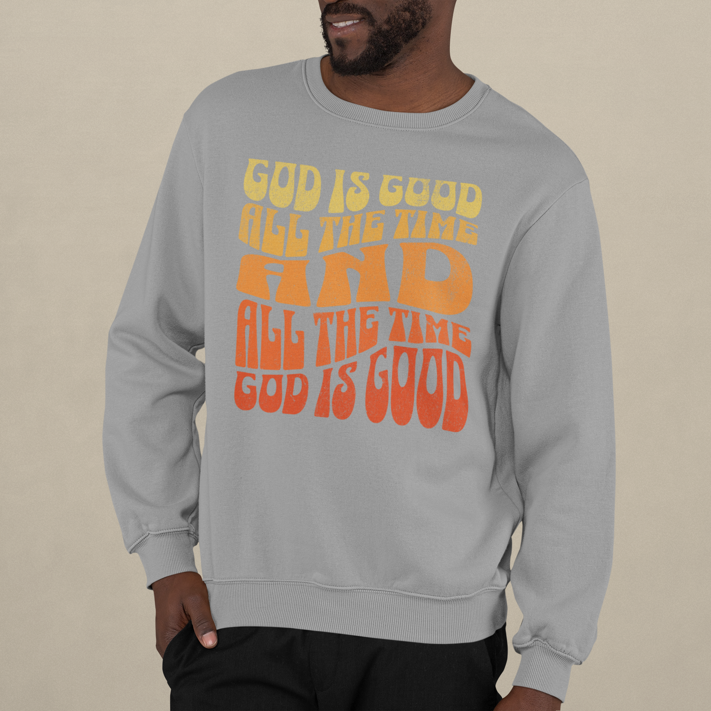 God is Good Midweight Crewneck Sweatshirt