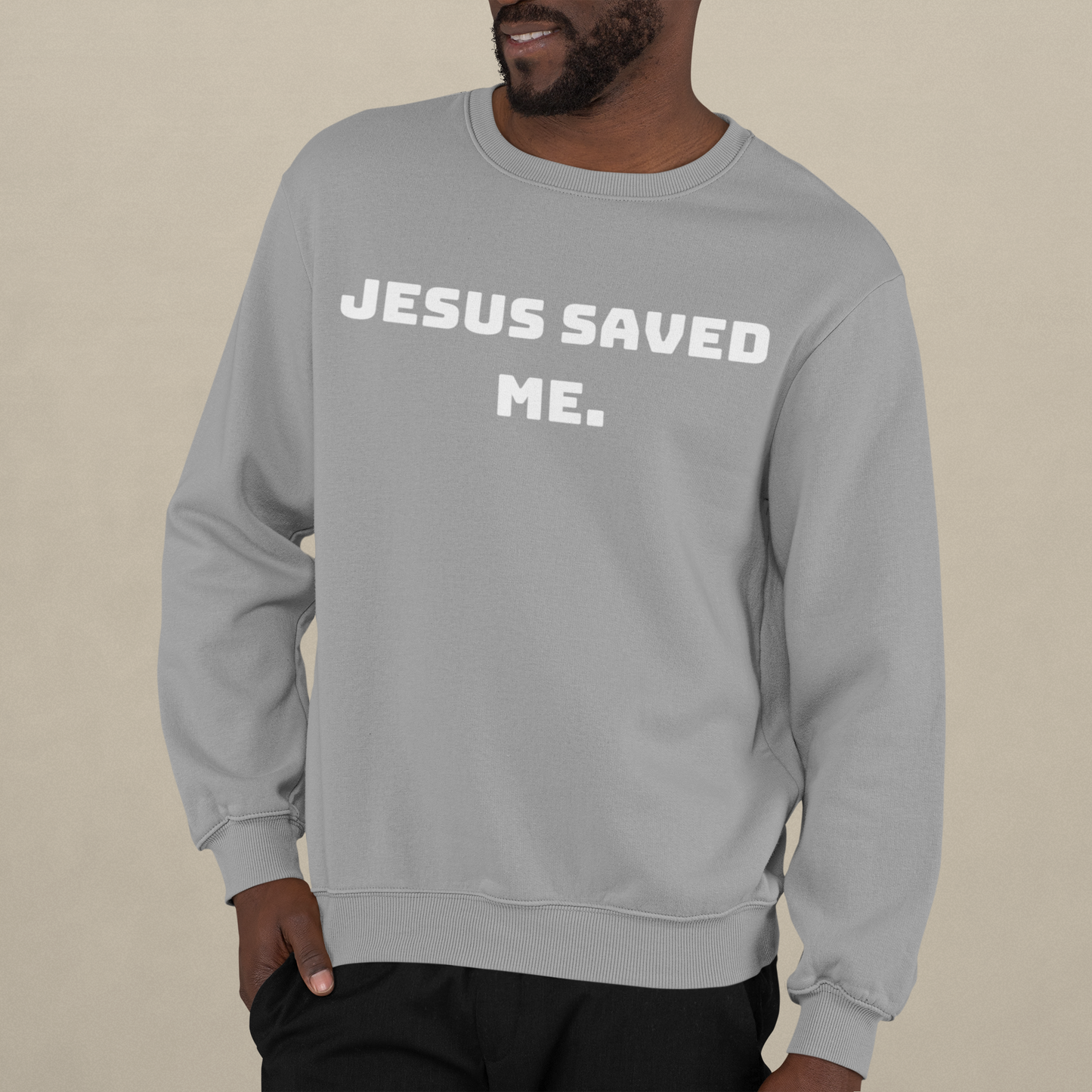 Jesus Saved Me Midweight Crewneck Sweatshirt