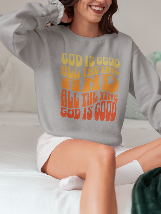 God is Good Midweight Crewneck Sweatshirt