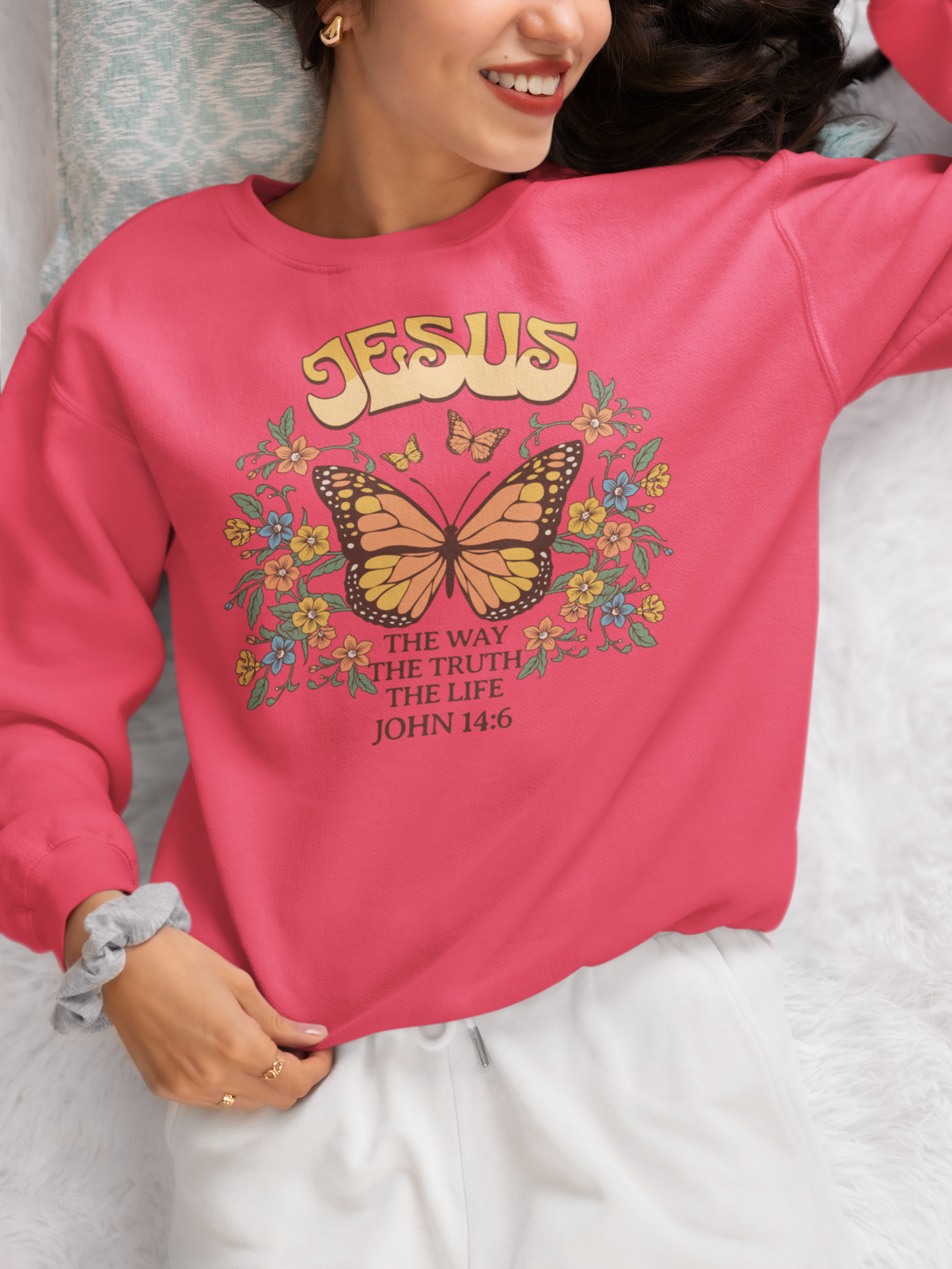 Jesus The Way Midweight Crewneck Sweatshirt