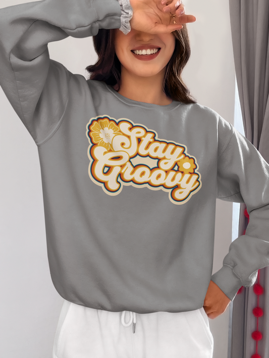 Stay Groovy Midweight Crewneck Sweatshirt