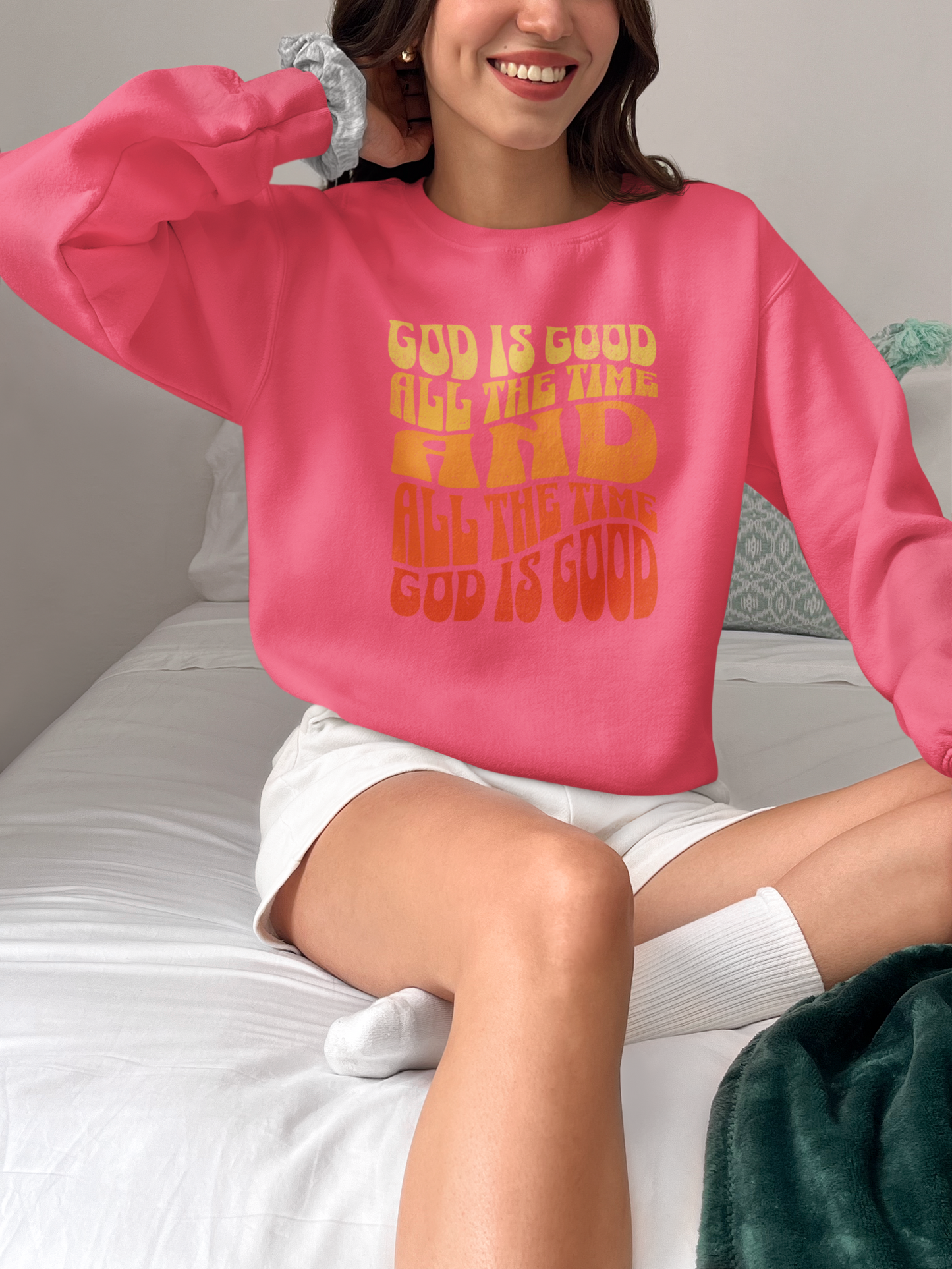 God is Good Midweight Crewneck Sweatshirt